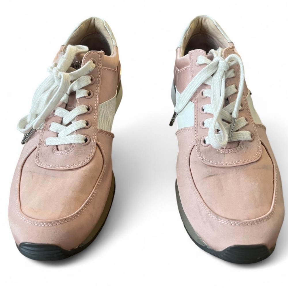 Michael Kors Pink and White Retro Sneakers